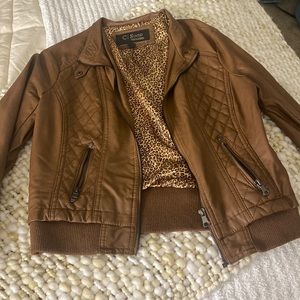 Faux Brown Leather Jacket
